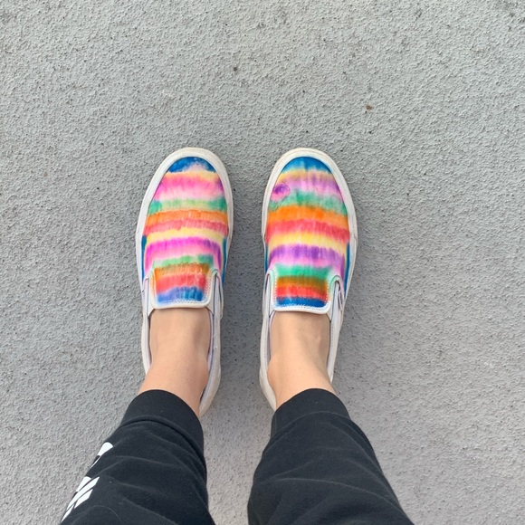 diy tie dye white vans